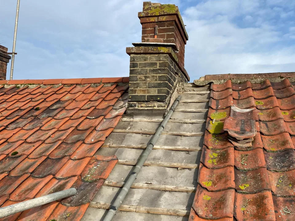 Chimney and pantile roof work.